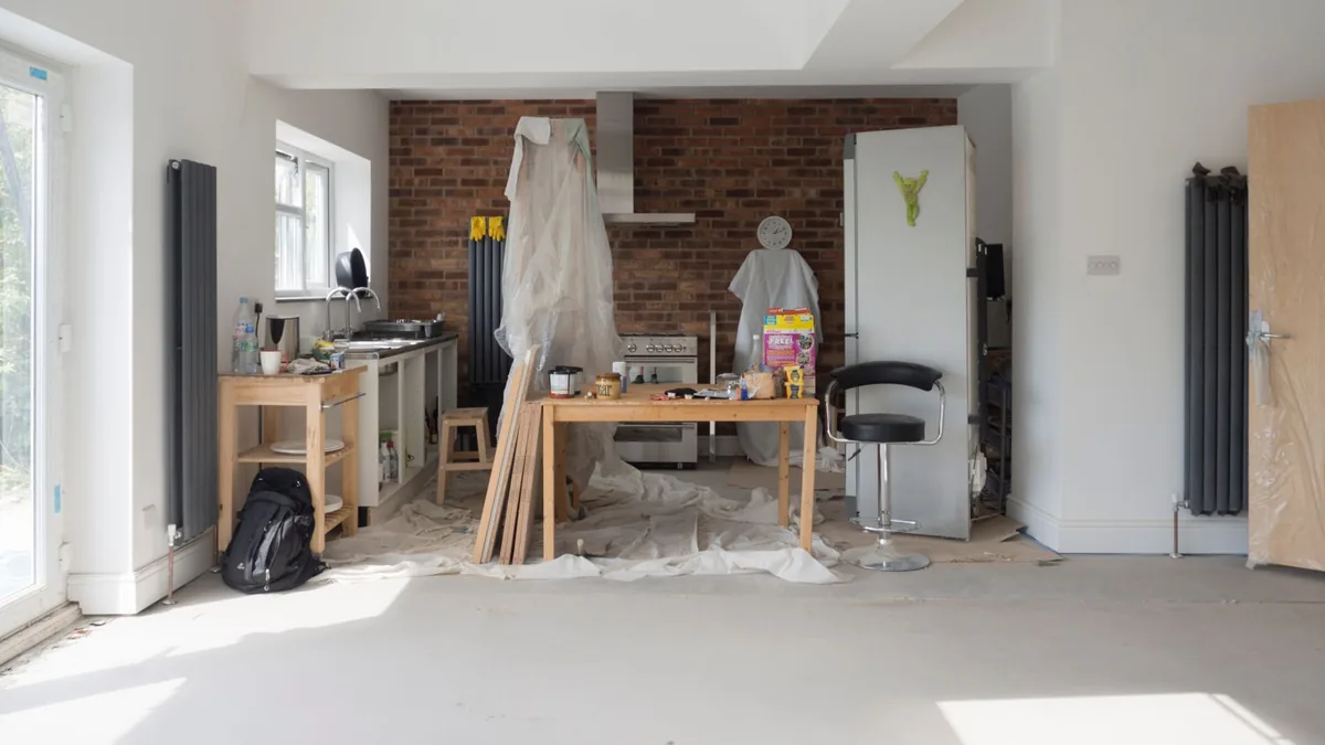 Kitchen under renovation in an Anaheim, CA home